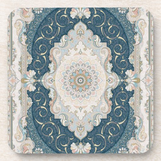 Antiek Turks Perzisch tapijttapijt Bier Onderzetter (Voorkant)