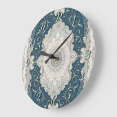 Antiek Turks Perzisch tapijttapijt Grote Klok (Hoek)