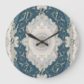 Antiek Turks Perzisch tapijttapijt Grote Klok (Voorkant)