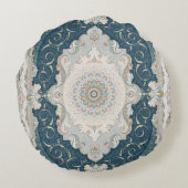 Antiek Turks Perzisch tapijttapijt Rond Kussen (Achterkant)