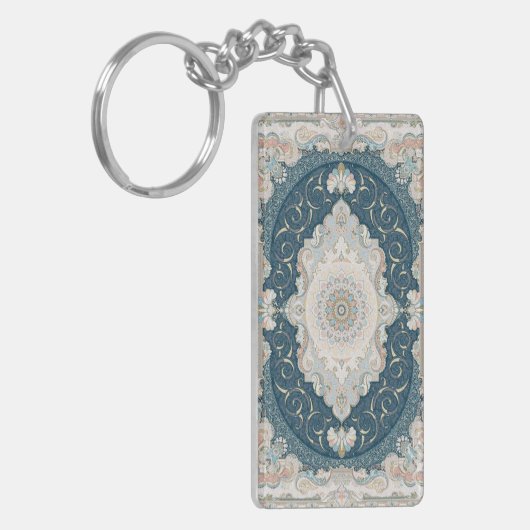 Antiek Turks Perzisch tapijttapijt Sleutelhanger (Voorkant Links)