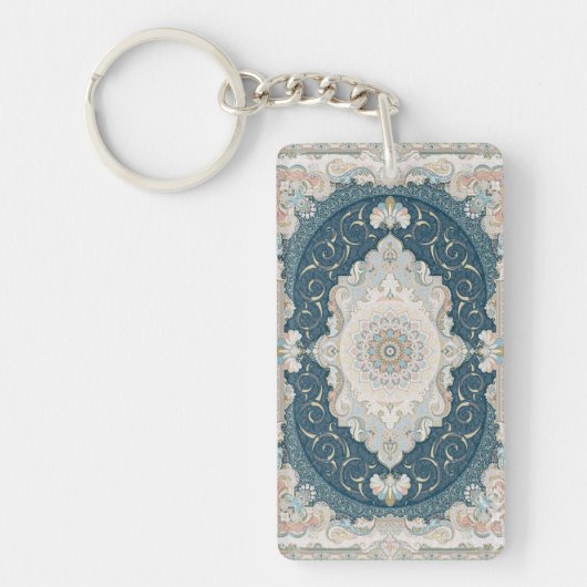 Antiek Turks Perzisch tapijttapijt Sleutelhanger (Voorkant)