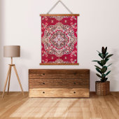 Antiek Turks wijnrood Kilim vloerwand Hangend Wandkleed