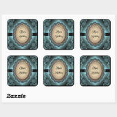 Antiek Turquoise Lace Monogram Sticker (Vel)