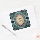 Antiek Turquoise Lace Monogram Sticker (Envelop)