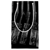 Antiek typemachine geschenktas voor schrijvers klein cadeauzakje (Voorkant)