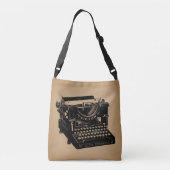 Antiek typemachine - Oude fashioned typemachine Crossbody Tas (Achterkant)
