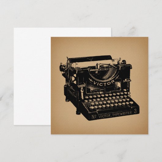 Antiek typemachine - Oude fashioned typemachine Kaart (Voorkant / Achterkant)
