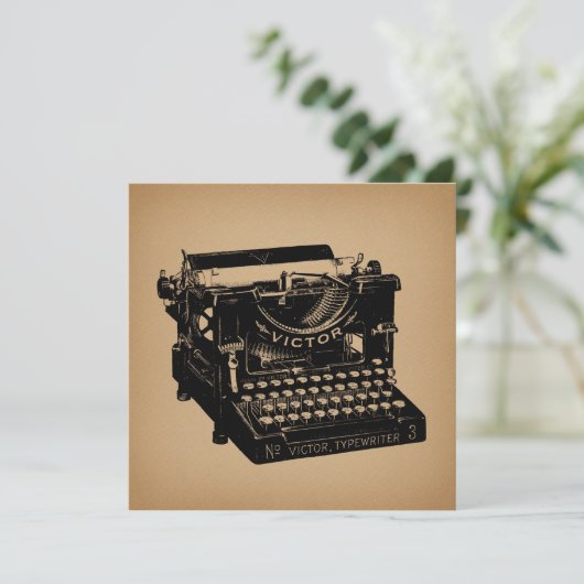 Antiek typemachine - Oude fashioned typemachine Kaart (Staand voorkant)