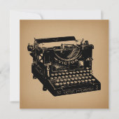 Antiek typemachine - Oude fashioned typemachine Kaart (Voorkant)