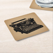 Antiek typemachine - Oude fashioned typemachine Kartonnen Onderzetters (Schuin)