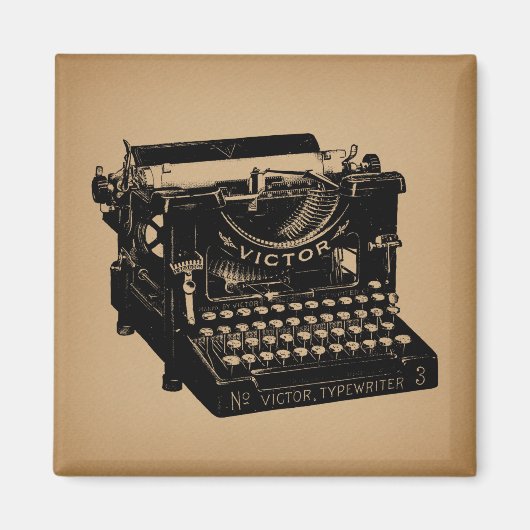 Antiek typemachine - Oude fashioned typemachine Magneet (Voorkant)