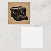 Antiek typemachine - Oude fashioned typemachine Notitiekaartje (Voorkant / Achterkant)