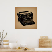 Antiek typemachine - Oude fashioned typemachine Poster (Keuken)
