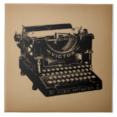 Antiek typemachine - Oude fashioned typemachine Tegeltje (Voorkant)