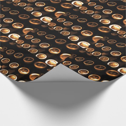 Antiek typesleutels cadeaupapier (Hoek)