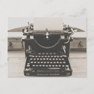ANTIEK TYPEWRITER-BRIEFKAARTEN BRIEFKAART