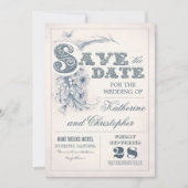 antiek typografie Sla het datumontwerp op Save The Date (Voorkant)