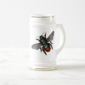 antiek typografische  bijen bierpul (Voorkant rechts)