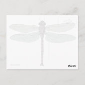 Antiek Typografische  dragonfly-illustratie Briefkaart (Achterkant)