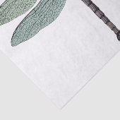 Antiek Typografische  dragonfly-illustratie Tissuepapier (Detail)