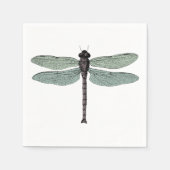Antiek Typografische  Dragonfly Paper Party Servet (Voorkant)