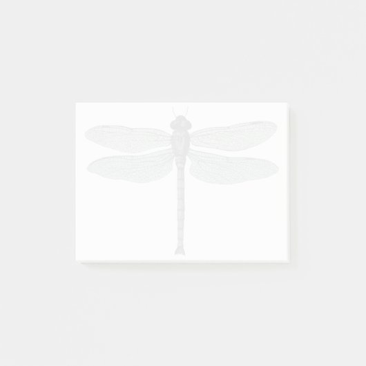 Antiek typografische dragonfly tekening post-it® notes (Voorkant)