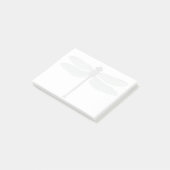 Antiek typografische dragonfly tekening post-it® notes (Schuin)