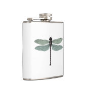 antiek typografische  libellen heupfles (Rechts)