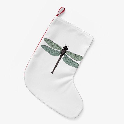 antiek typografische libellen kleine kerstsok (Voorkant (Hangend))