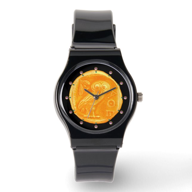 ANTIEK UIL GOUDEN GRIEKSE MUNT HORLOGE (Voorkant)