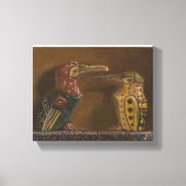 Antiek uitgesneden vogels canvas afdruk (Voorkant)