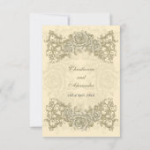 Antiek uitnodigen voor een gesprek over Rozen van  RSVP Kaartje (Achterkant)