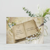 Antiek uitnodiging tot bruiloft (Staand voorkant)