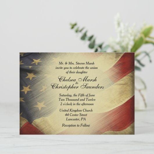 Antiek uitnodiging tot het indienen van vlagwedden (Staand voorkant)