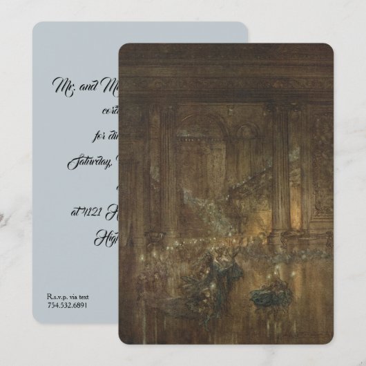 Antiek uitnodiging tot het indienen van voorstelle (Voorkant / Achterkant)