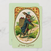 Antiek uitnodiging tot het uitnodigen van Pasen (Voorkant / Achterkant)