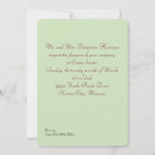 Antiek uitnodiging tot het uitnodigen van Pasen (Achterkant)