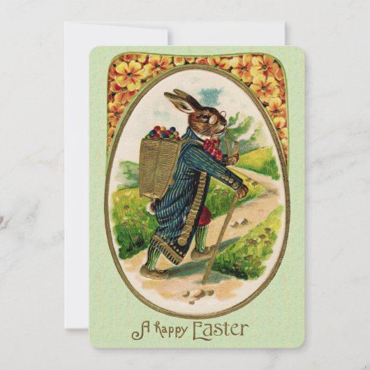 Antiek uitnodiging tot het uitnodigen van Pasen (Voorkant)