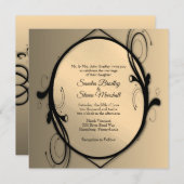 Antiek uitnodiging tot het uitzenden van de goudbr (Voorkant / Achterkant)