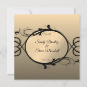 Antiek uitnodiging tot het uitzenden van de goudbr (Achterkant)