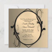 Antiek uitnodiging tot het uitzenden van de goudbr (Voorkant)