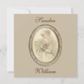 Antiek uitnodiging tot het uitzenden van een bruid (Voorkant)