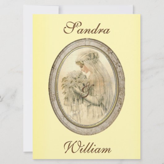 Antiek uitnodiging tot het uitzenden van een huwel (Voorkant)