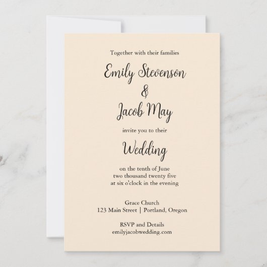 Antiek uitnodiging tot het uitzenden van het Wit-h (Voorkant)