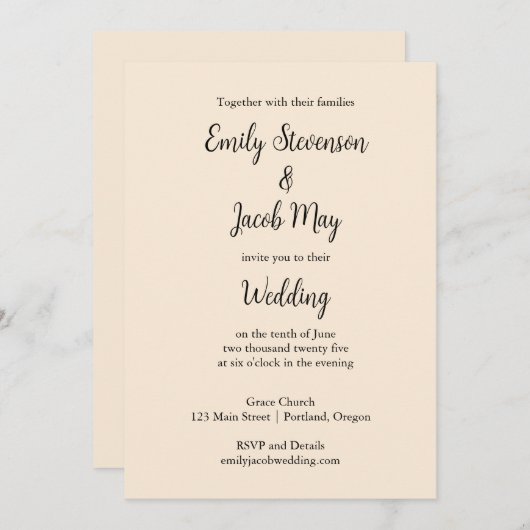 Antiek uitnodiging tot het uitzenden van het Wit-h (Voorkant / Achterkant)