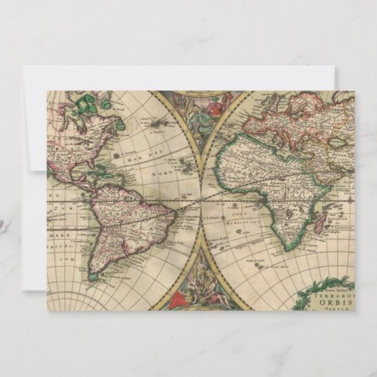 Antiek uitnodiging tot weddenschap tussen oude Wer (Achterkant)