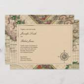 Antiek uitnodiging tot weddenschap tussen oude Wer (Voorkant / Achterkant)