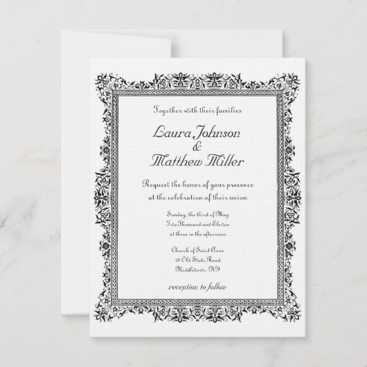 Antiek uitnodiging tot weduwschap (Voorkant)