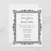 Antiek uitnodiging tot weduwschap (Voorkant / Achterkant)